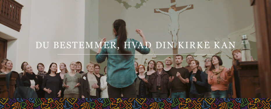 Billede af kor med teksten, du bestemmer, hvad din kirke er